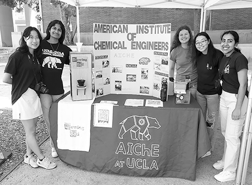 Chemical and biomolecular engineering booth at school fair