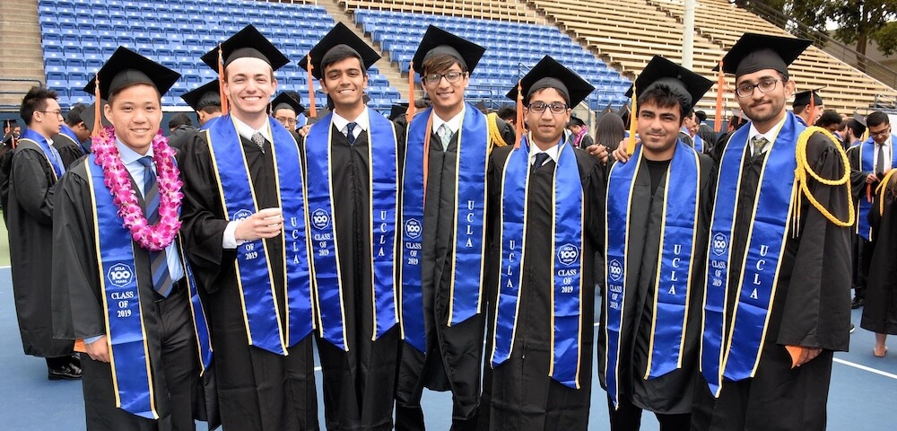 Students at the UCLA commencement ceremony