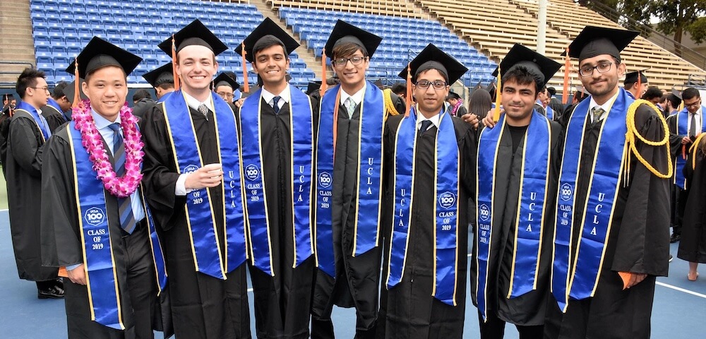 Students at the UCLA commencement ceremony